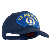 U.S. Air Force Seal Logo Blue Patched Solid Cotton Twill Pro Style Cap - Navy OSFM