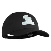 Maine State Moose Patched Unstructured Cotton Twill Washed Cap - Black OSFM