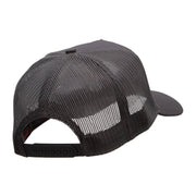 Trotting Equestrian Horse Solid Cotton Twill 5 panel Mesh Back Patched Cap