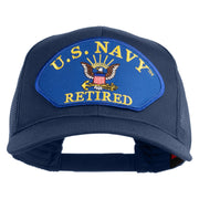 U.S. Navy Retired Blue Patched Solid Cotton Twill Mesh Prostyle Cap - Navy OSFM