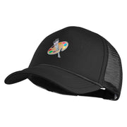 Artist Palette Patched Summer Foam Mesh Trucker Cap - Black OSFM