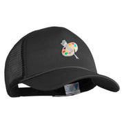 Artist Palette Patched Summer Foam Mesh Trucker Cap - Black OSFM