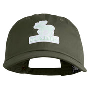 Maine State Moose Patched Unstructured Cotton Twill Washed Cap - Olive OSFM