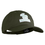 Maine State Moose Patched Unstructured Cotton Twill Washed Cap - Olive OSFM