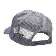 Trotting Equestrian Horse Solid Cotton Twill 5 panel Mesh Back Patched Cap