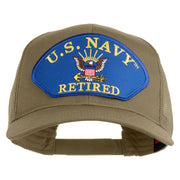U.S. Navy Retired Blue Patched Solid Cotton Twill Mesh Prostyle Cap - Khaki OSFM