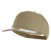 Scrambled Eggs White Patched Solid Cotton Twill 5 Panel Prostyle Snap Cap - Khaki OSFM
