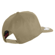 Scrambled Eggs White Patched Solid Cotton Twill 5 Panel Prostyle Snap Cap - Khaki OSFM