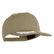 Scrambled Eggs White Patched Solid Cotton Twill 5 Panel Prostyle Snap Cap - Khaki OSFM