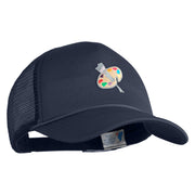 Artist Palette Patched Summer Foam Mesh Trucker Cap - Navy OSFM
