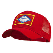 Arkansas State Flag Patched Mesh Cap