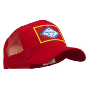 Arkansas State Flag Patched Mesh Cap