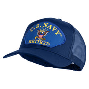 U.S. Navy Retired Blue Patched Solid Cotton Twill Mesh Prostyle Cap - Royal OSFM