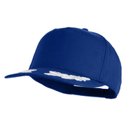 Scrambled Eggs White Patched Solid Cotton Twill 5 Panel Prostyle Snap Cap - Royal OSFM