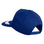 Scrambled Eggs White Patched Solid Cotton Twill 5 Panel Prostyle Snap Cap - Royal OSFM