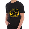 Grandpa's Ride Graphic Design Ring Spun Combed Cotton Short Sleeve Deluxe Jersey T-Shirt - Black XS