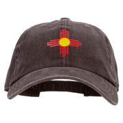 New Mexico Red Sun Heat Transfer Unstructured Cotton Cap