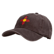 New Mexico Red Sun Heat Transfer Unstructured Cotton Cap