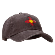 New Mexico Red Sun Heat Transfer Unstructured Cotton Cap