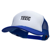 Toxic Embroidered Foam Panel Mesh Snapback - Royal-White OSFM