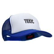 Toxic Embroidered Foam Panel Mesh Snapback - Royal-White OSFM