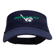 Best Dad By Par Embroidered Cotton Twill Visor