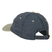 American Flag Embroidered Washed Two Tone Cap