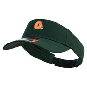 Zero Percent Icon Embroidered Cotton Twill Sun Visor - Dk-Green OSFM