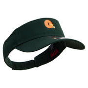 Zero Percent Icon Embroidered Cotton Twill Sun Visor - Dk-Green OSFM