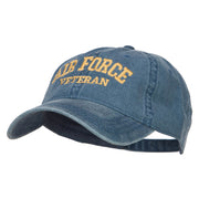 Air Force Veteran Letters Embroidered Washed Cap