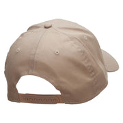 Cruising Down Embroidered Solid Cotton Twill Low Profile Snap Cap - Khaki OSFM