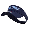 Nurse with Radiogram Embroidered Cotton Twill Sun Visor - Navy OSFM