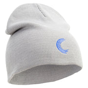 Alphabet C Embroidered 8 inch Acrylic Short Beanie - Grey OSFM