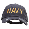 Licensed United States Navy Unstructured Low Profile 6 panel Cotton Cap - Dk-Grey OSFM