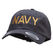 Licensed United States Navy Unstructured Low Profile 6 panel Cotton Cap - Dk-Grey OSFM