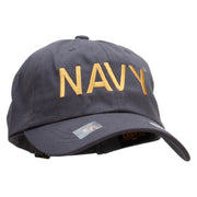 Licensed United States Navy Unstructured Low Profile 6 panel Cotton Cap - Dk-Grey OSFM