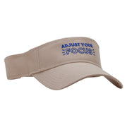 Adjust Your Focus Embroidered Cotton Twill Sun Visor - Khaki OSFM