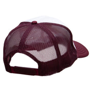 Toxic Embroidered Foam Panel Mesh Snapback - Maroon-White OSFM