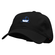 Cute Boat Embroidered Deluxe Washed Twill Cap - Black OSFM