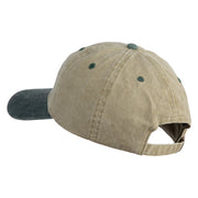 American Flag Embroidered Washed Two Tone Cap