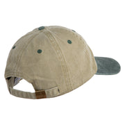 American Flag Embroidered Washed Two Tone Cap