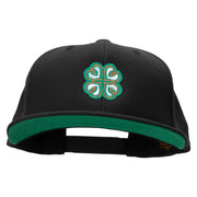 Irish Pattern Embroidered Wool Blend Prostyle Snapback - Black OSFM