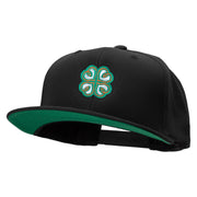 Irish Pattern Embroidered Wool Blend Prostyle Snapback - Black OSFM