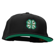 Irish Pattern Embroidered Wool Blend Prostyle Snapback - Black OSFM