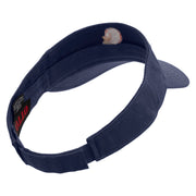 Zero Percent Icon Embroidered Cotton Twill Sun Visor - Navy OSFM