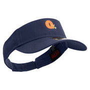 Zero Percent Icon Embroidered Cotton Twill Sun Visor - Navy OSFM