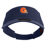 Zero Percent Icon Embroidered Cotton Twill Sun Visor - Navy OSFM