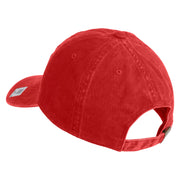 Marines Veteran Embroidered Washed Solid Pigment Dyed Cotton Twill Brass Buckle Cap