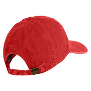Marines Veteran Embroidered Washed Solid Pigment Dyed Cotton Twill Brass Buckle Cap