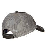 Sailboat Wave Embroidered Low Profile Mesh Cap